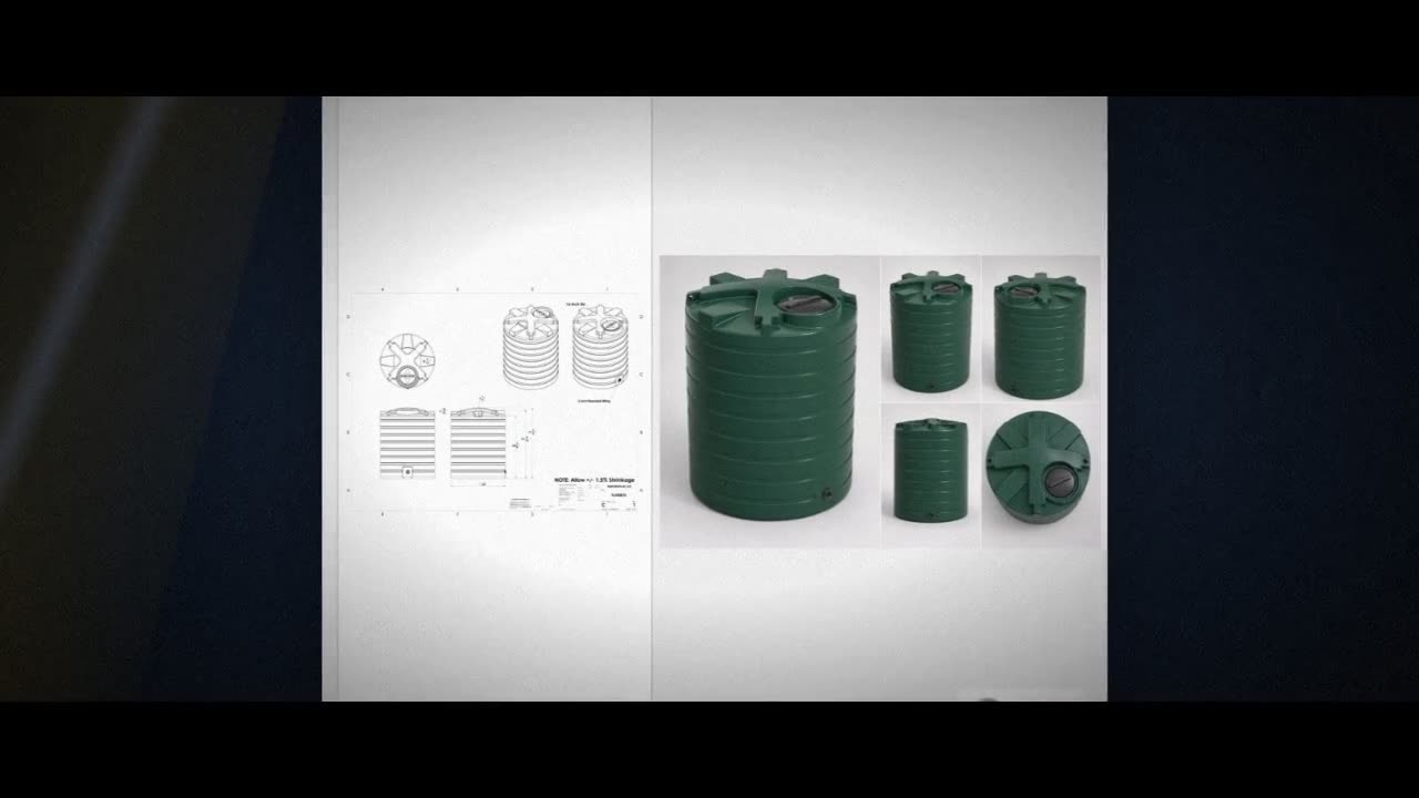 Enduraplas 870 Gallon Dark Green Vertical Water Storage Tank video