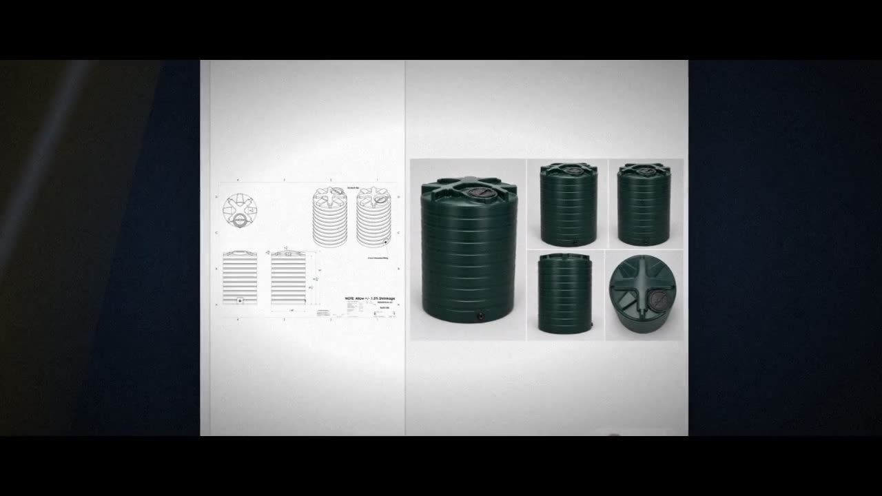 Enduraplas 1100 Gallon Dark Green Vertical Water Storage Tank video