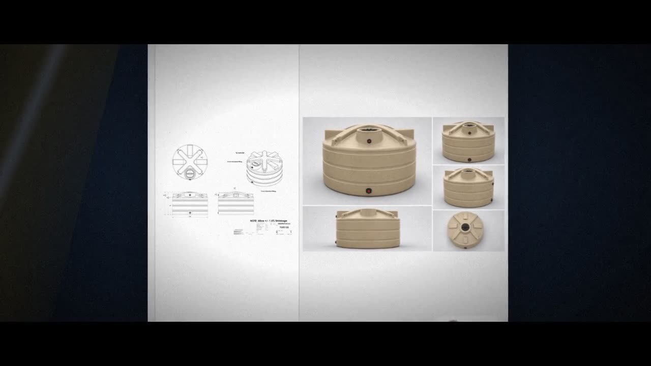 Enduraplas 1125 Gallon Beige Vertical Water Storage Tank video