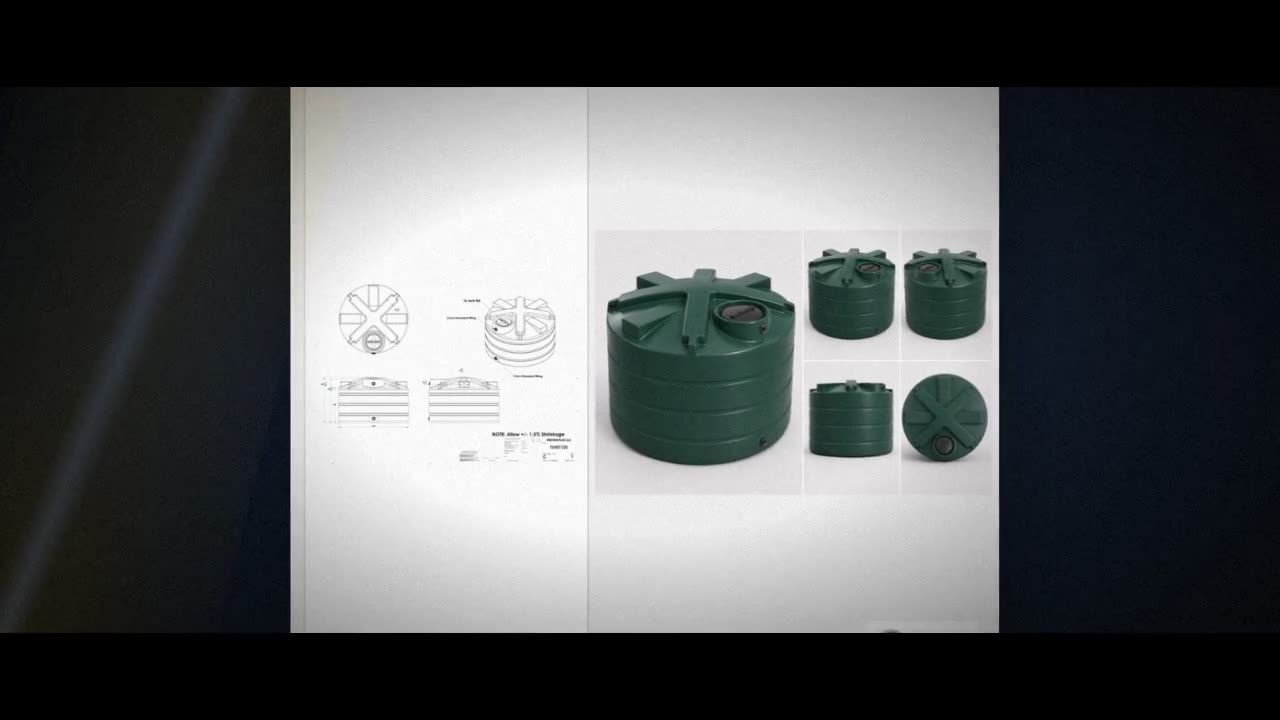 Enduraplas 1125 Gallon Dark Green Vertical Water Storage Tank video