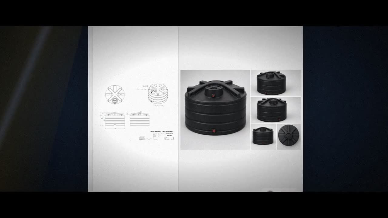 Enduraplas 1200 Gallon Black Vertical Water Storage Tank video