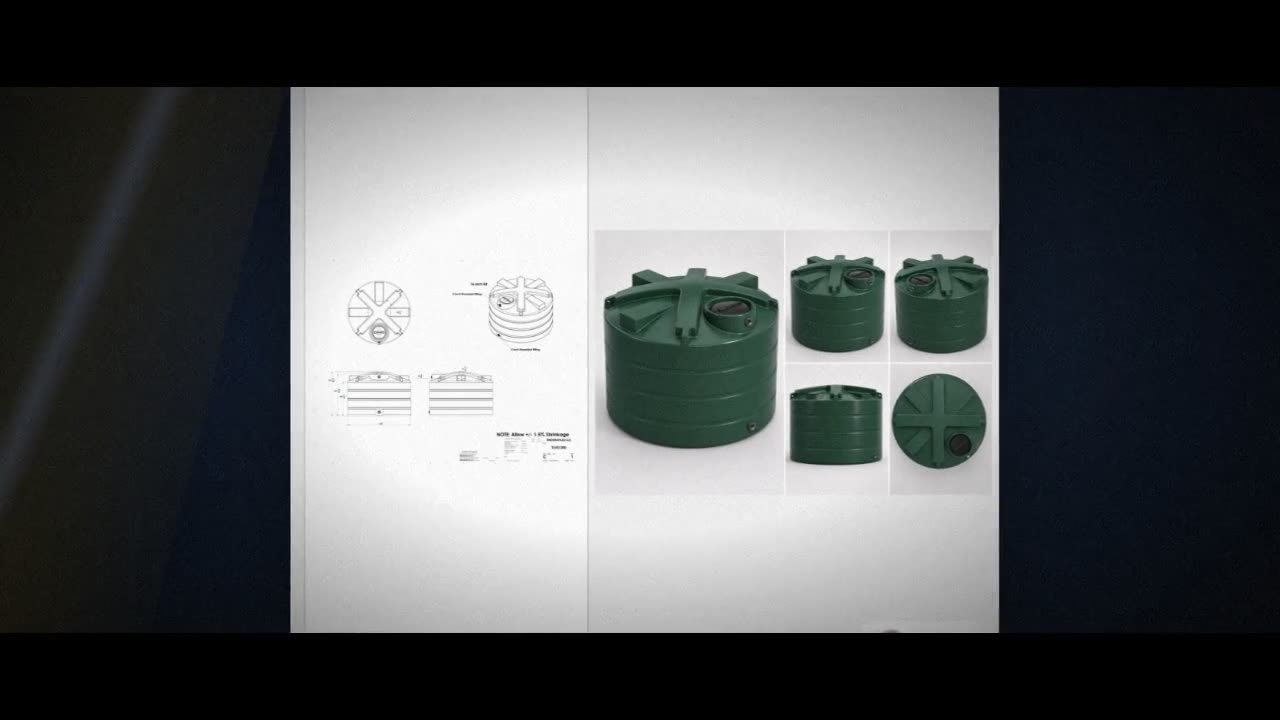 Enduraplas 1200 Gallon Dark Green Vertical Water Storage Tank video