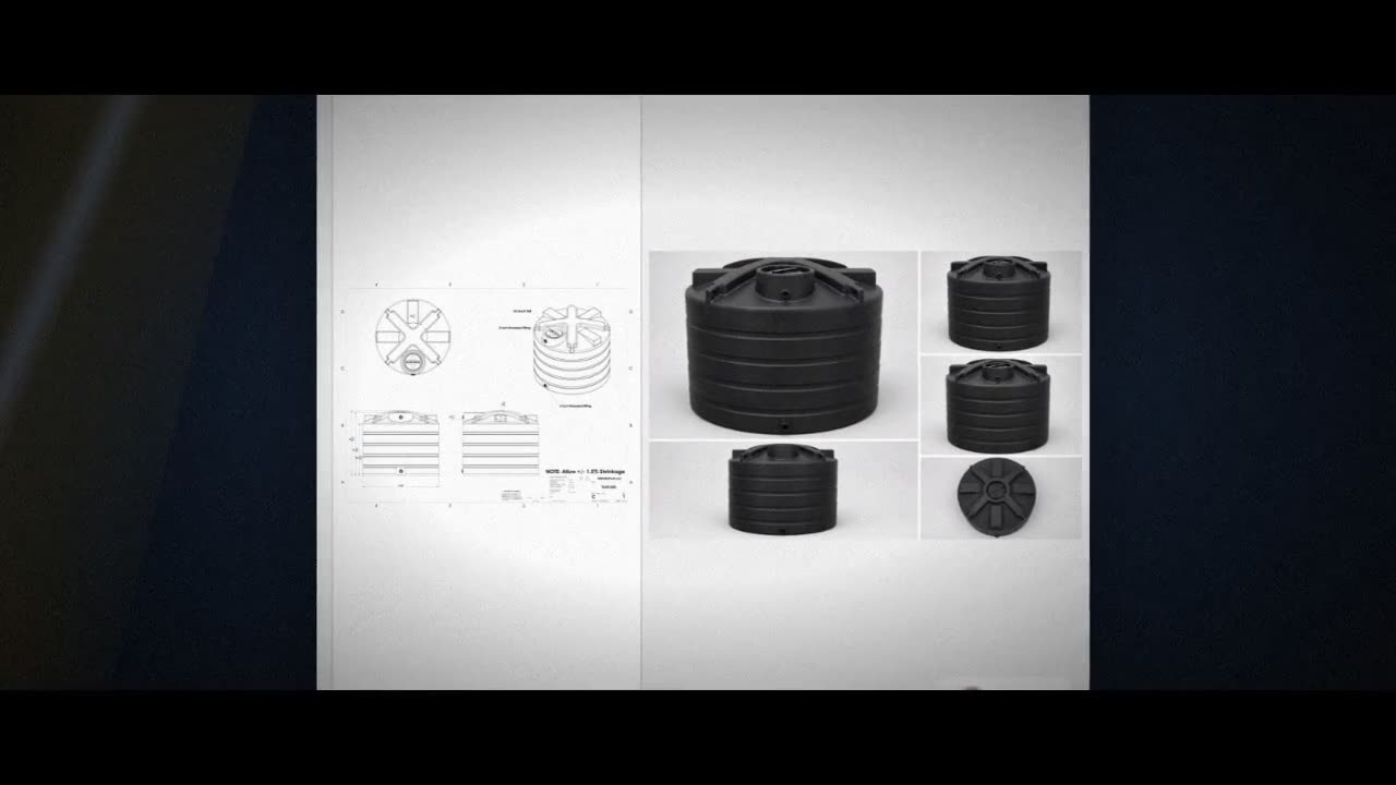 Enduraplas 1350 Gallon Black Vertical Water Storage Tank video