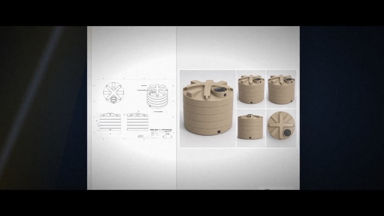 Enduraplas 1350 Gallon Beige Vertical Water Storage Tank video