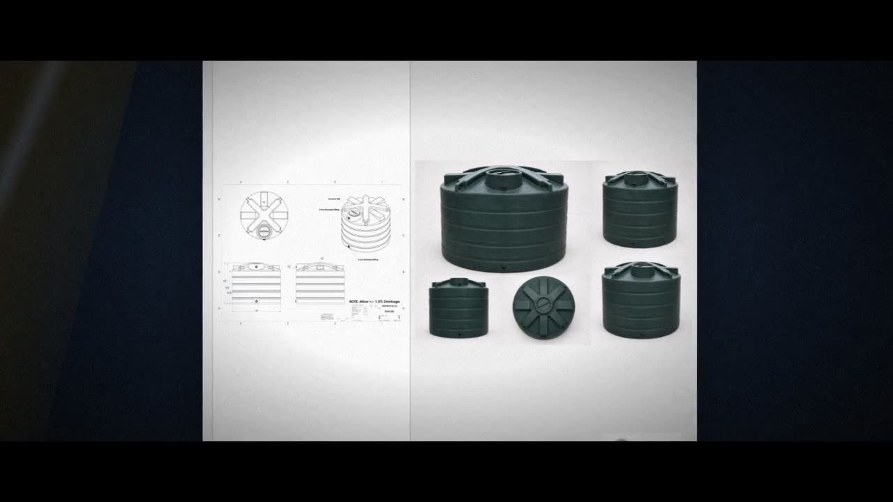 Enduraplas 1350 Gallon Dark Green Vertical Water Storage Tank video