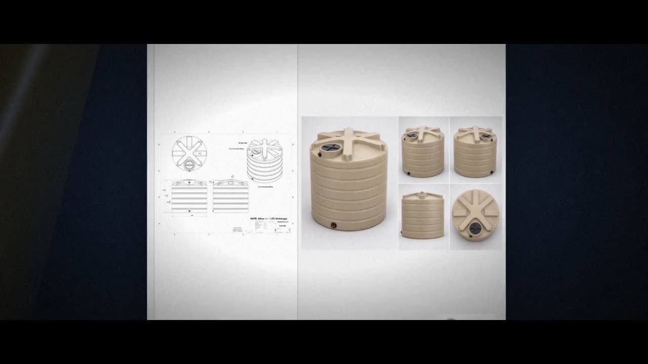 Enduraplas 1550 Gallon Beige Vertical Water Storage Tank video