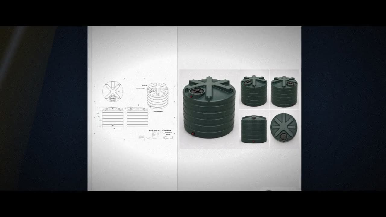 Enduraplas 1550 Gallon Dark Green Vertical Water Storage Tank video