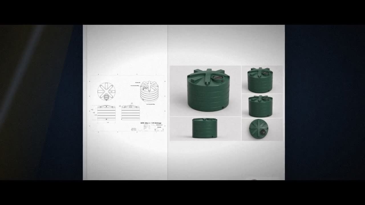 Enduraplas 1650 Gallon Dark Green Vertical Water Storage Tank video