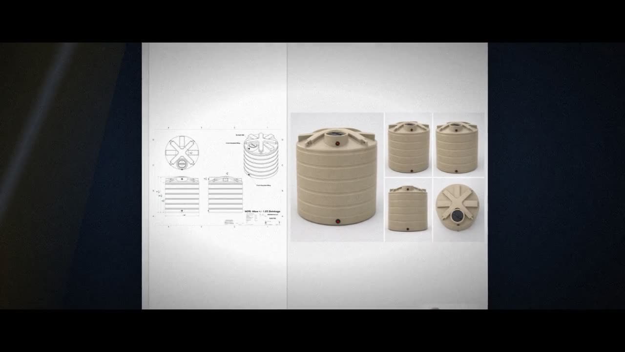 Enduraplas 1750 Gallon Beige Vertical Water Storage Tank video