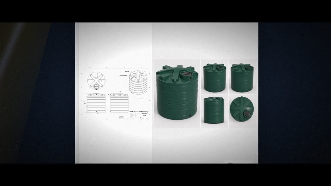 Enduraplas 1750 Gallon Dark Green Vertical Water Storage Tank video