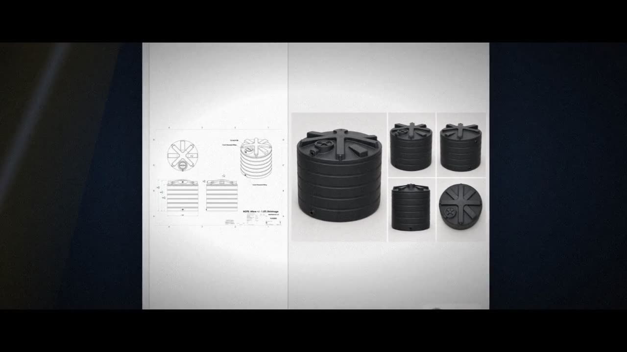 Enduraplas 2000 Gallon Black Vertical Water Storage Tank video