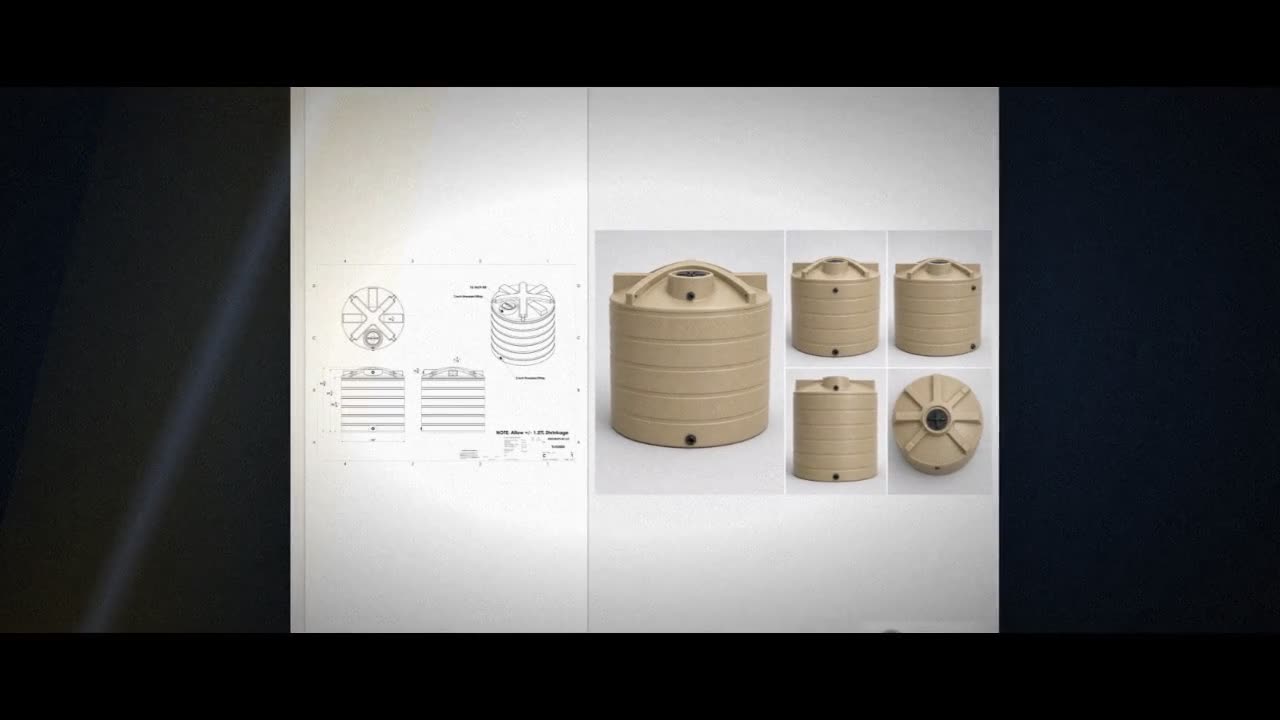 Enduraplas 2000 Gallon Beige Vertical Water Storage Tank video