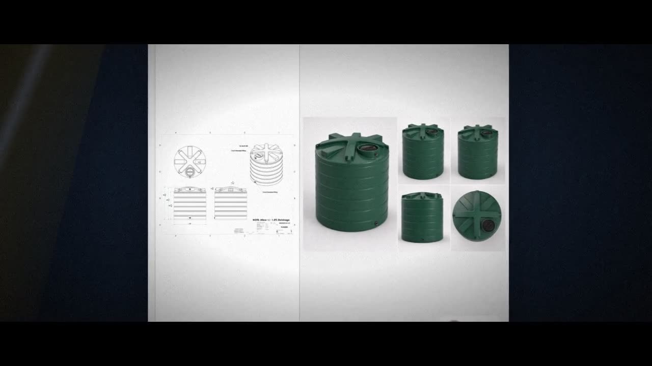 Enduraplas 2000 Gallon Dark Green Vertical Water Storage Tank video