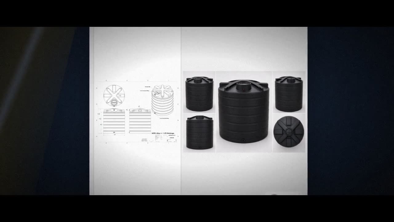 Enduraplas 2100 Gallon Black Vertical Water Storage Tank video