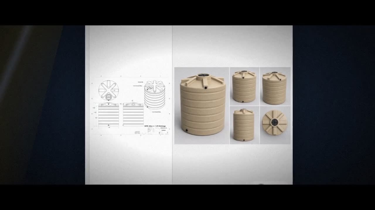 Enduraplas 2100 Gallon Beige Vertical Water Storage Tank video