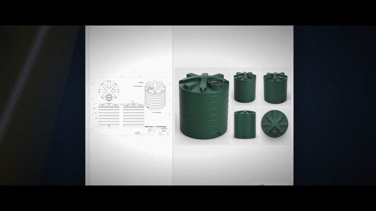 Enduraplas 2100 Gallon Dark Green Vertical Water Storage Tank video