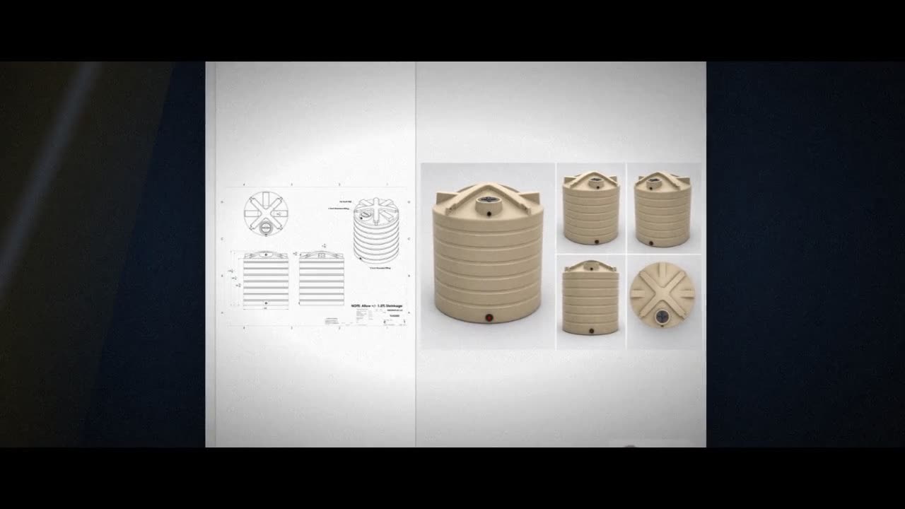 Enduraplas 2500 Gallon Beige Vertical Water Storage Tank video