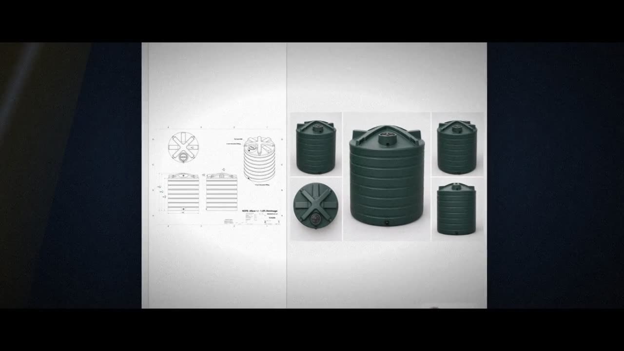 Enduraplas 2500 Gallon Dark Green Vertical Water Storage Tank video