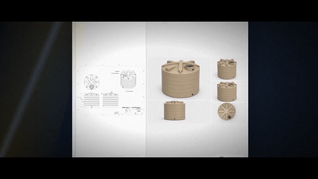 Enduraplas 2600 Gallon Beige Vertical Water Storage Tank video