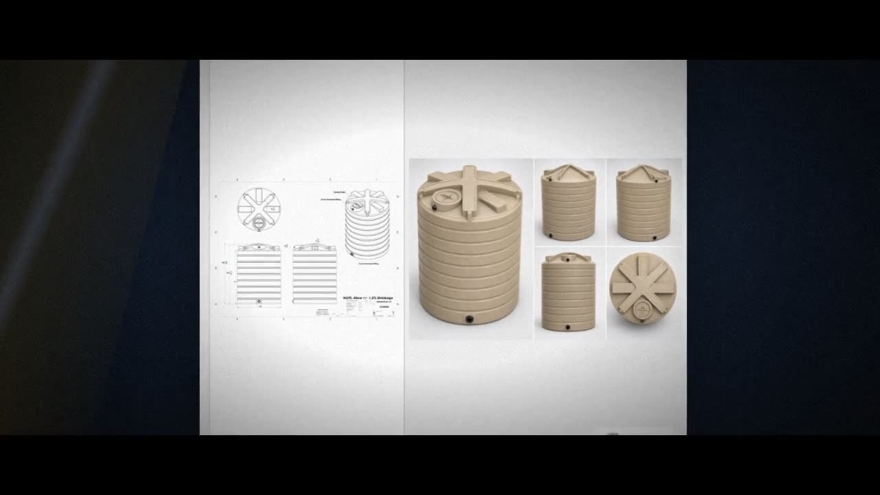 Enduraplas 3000 Gallon Beige Vertical Water Storage Tank video