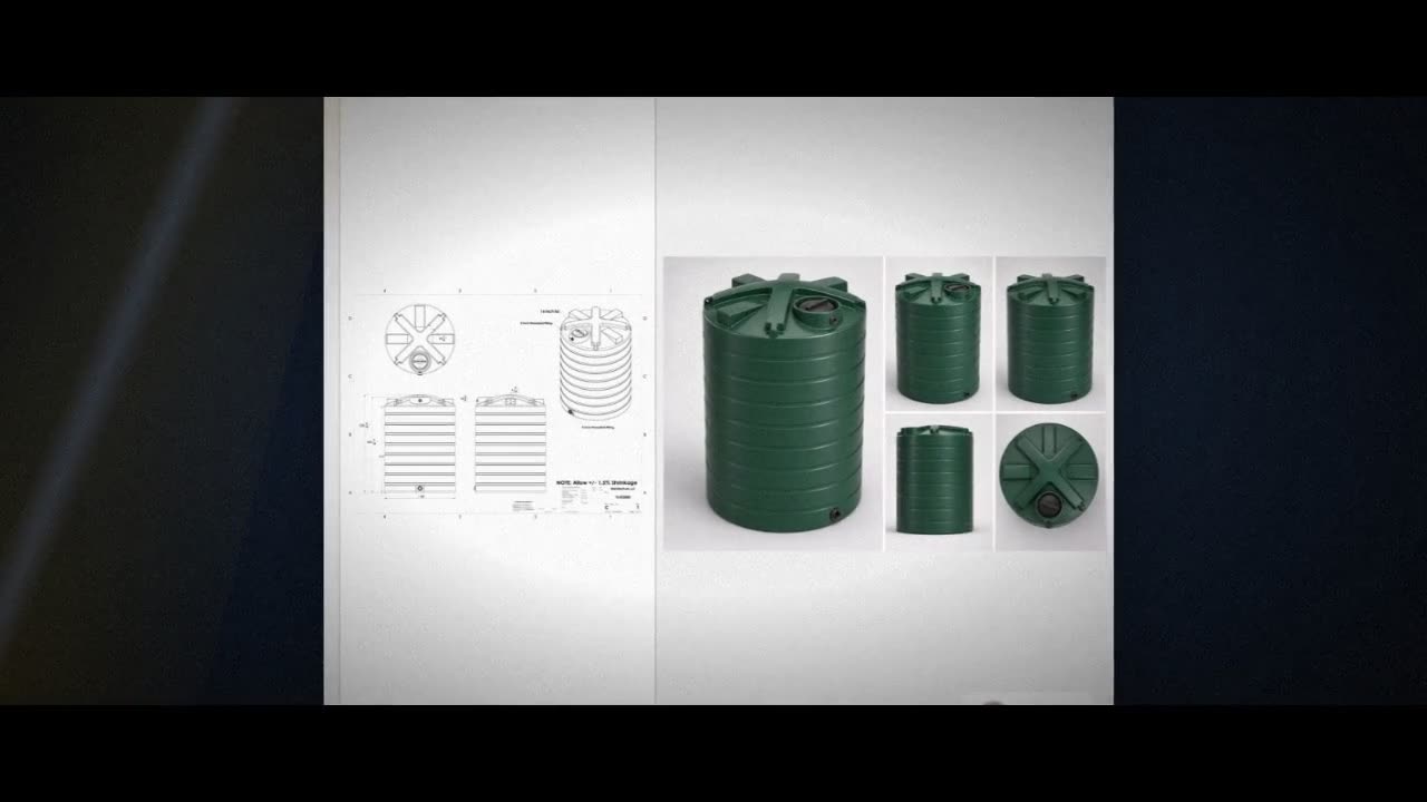 Enduraplas 3000 Gallon Dark Green Vertical Water Storage Tank video