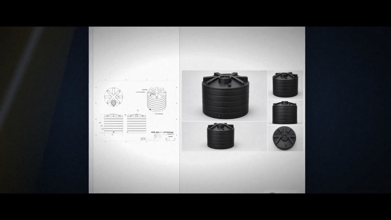 Enduraplas 3100 Gallon Black Vertical Water Storage Tank video