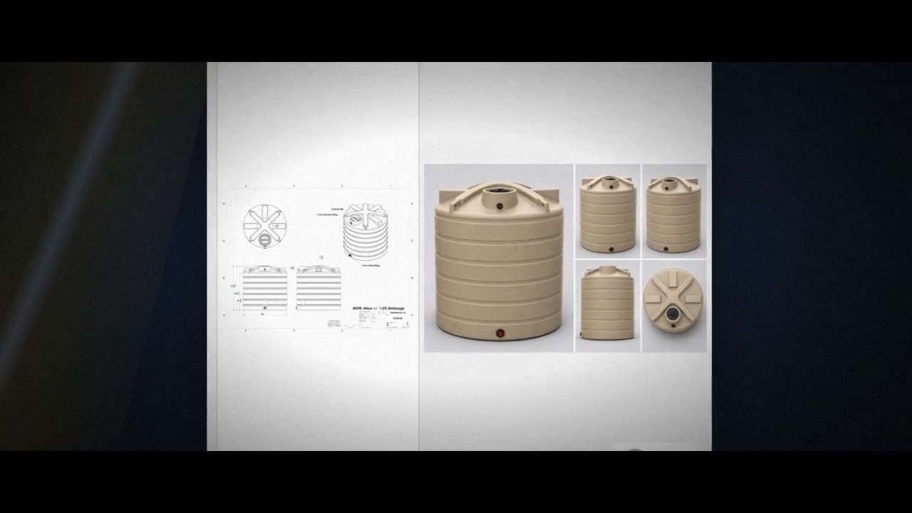 Enduraplas 3100 Gallon Beige Vertical Water Storage Tank video