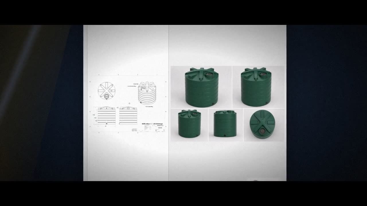 Enduraplas 3100 Gallon Dark Green Vertical Water Storage Tank video