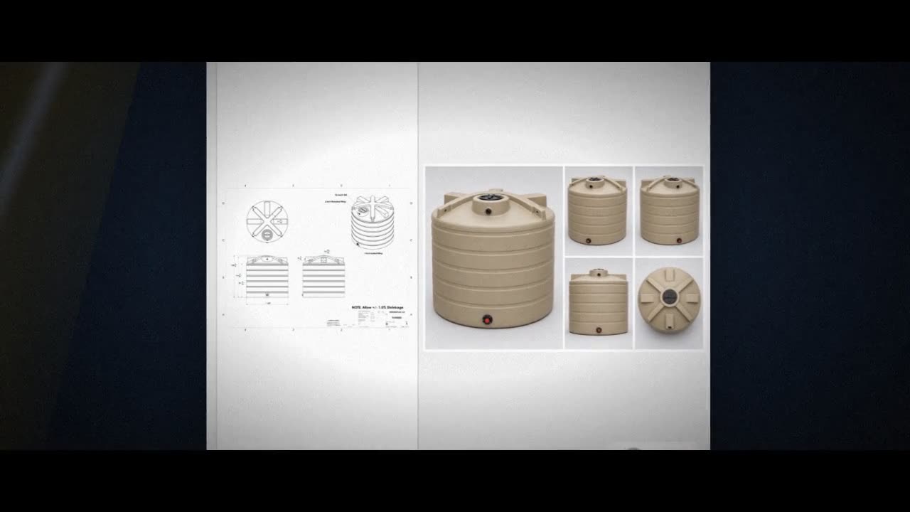 Enduraplas 5050 Gallon Beige Vertical Water Storage Tank video
