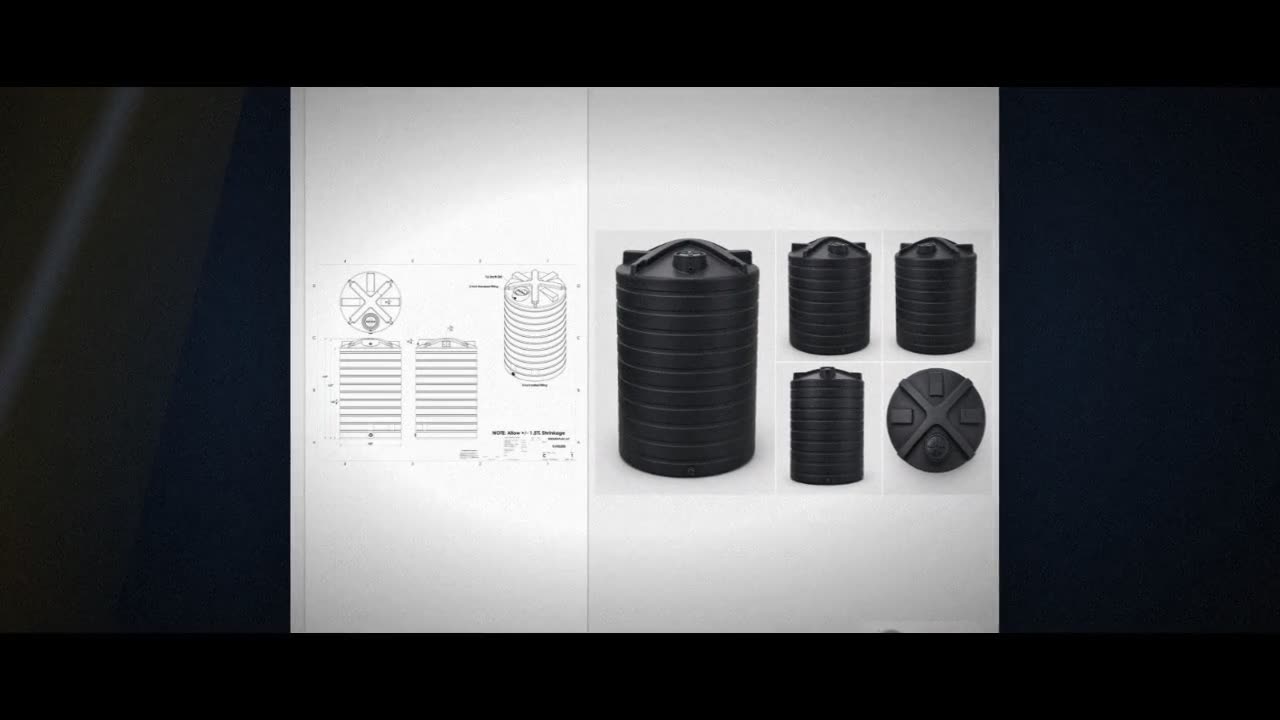 Enduraplas 5200 Gallon Black Vertical Water Storage Tank video
