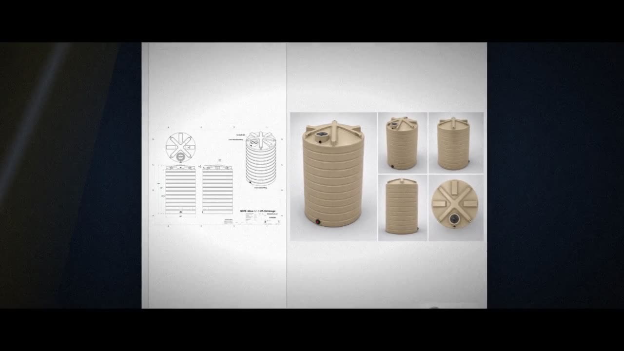 Enduraplas 5200 Gallon Beige Vertical Water Storage Tank video
