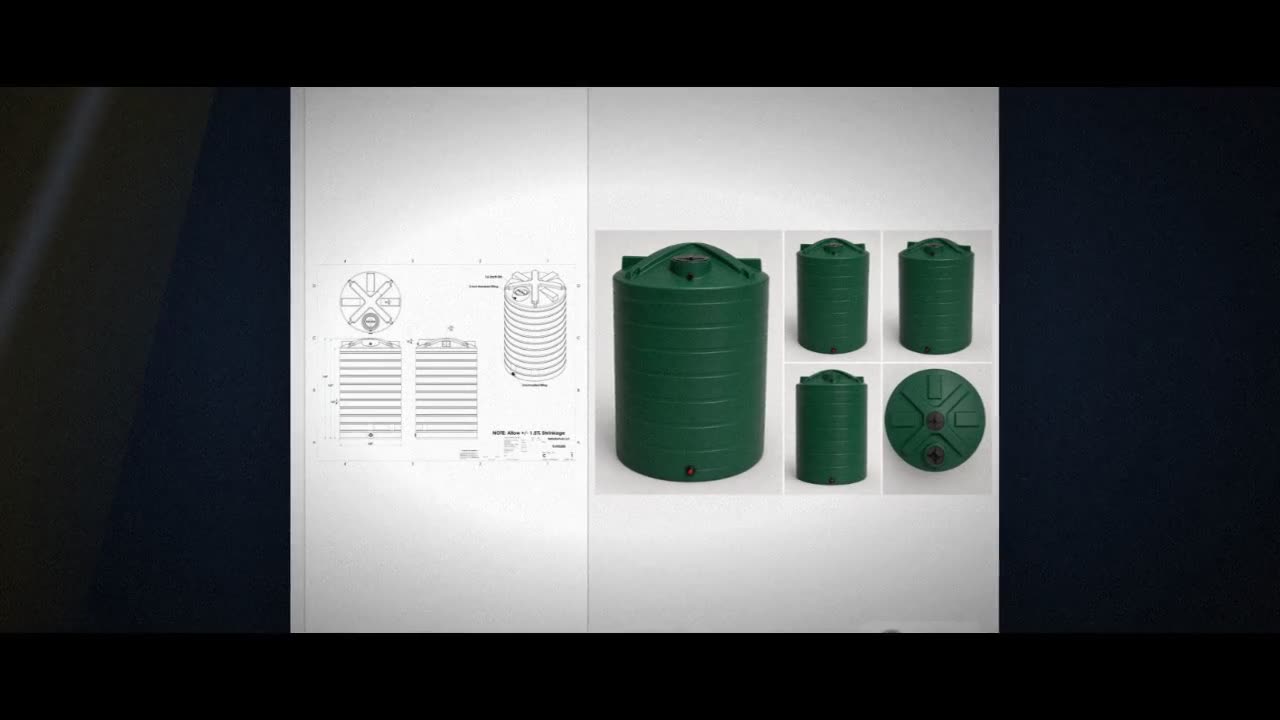 Enduraplas 5200 Gallon Dark Green Vertical Water Storage Tank video
