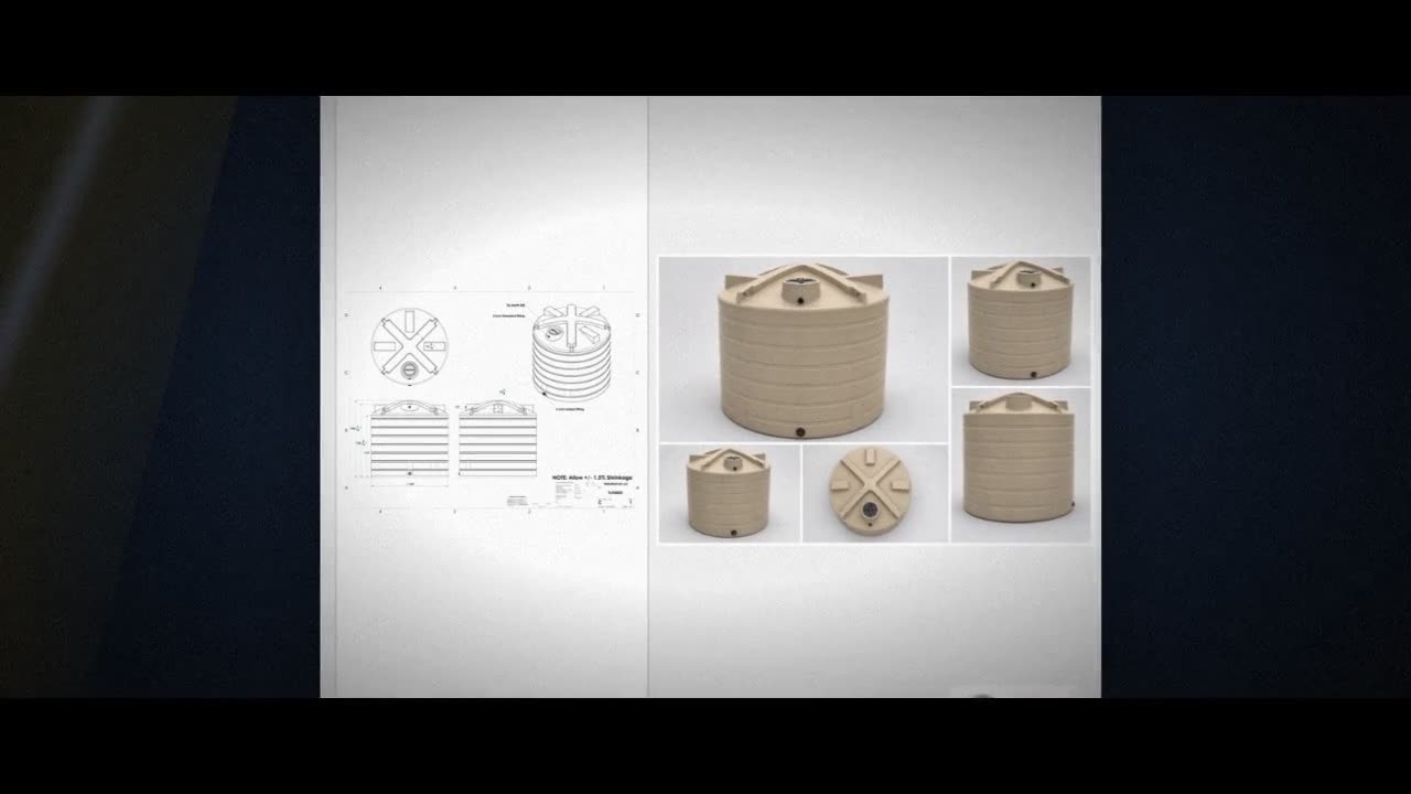 Enduraplas 8000 Gallon Beige Vertical Water Storage Tank video