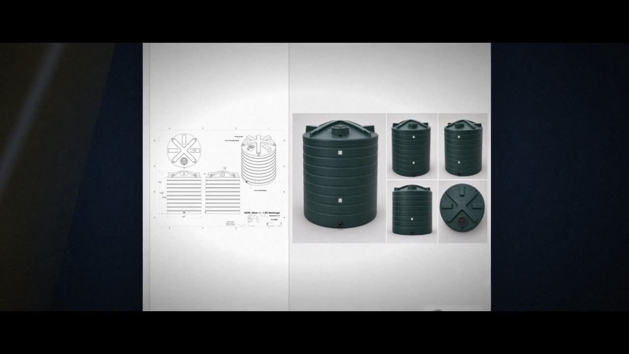 Enduraplas 10000 Gallon Dark Green Vertical Water Storage Tank video