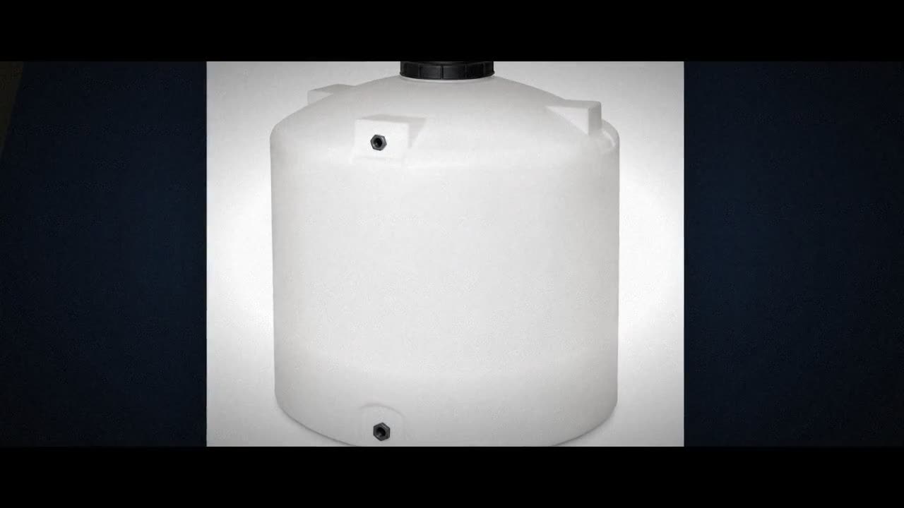 1100 Gallon Plastic Vertical Water Storage Tank in White video