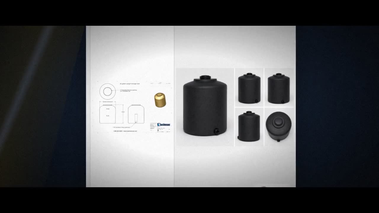 Bushman 65 Gallon Black Vertical Water Storage Tank video