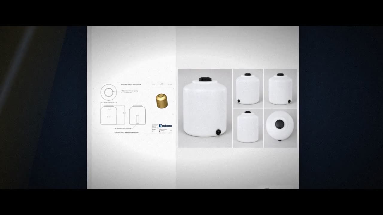 Bushman 65 Gallon White Vertical Water Storage Tank video